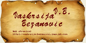 Vaskrsija Bežanović vizit kartica